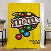 M&M's Lustige Decke für Sofas Luxuriöse Bettwäsche Strandtuch Bettdecken Charaktere Flauschig Kariert Wohnkultur Überwurf Knie Weich Nickerchen