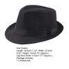 Fedora Hat Wide Brim Sun Protection Solid Color Panama Cap Boater Summer Beach Sunhat for Vacation
