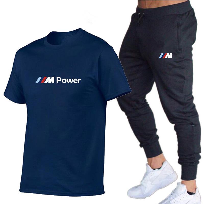 2023 Spring/Summer Cotton Short Sleeve & Long Pants Sports Set - Breathable, Versatile, Customizable
