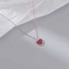 Love Agate Necklace Female Niche Exquisite Fashion Light Luxury High-End Design Heart-Shaped Pendant Female Premium