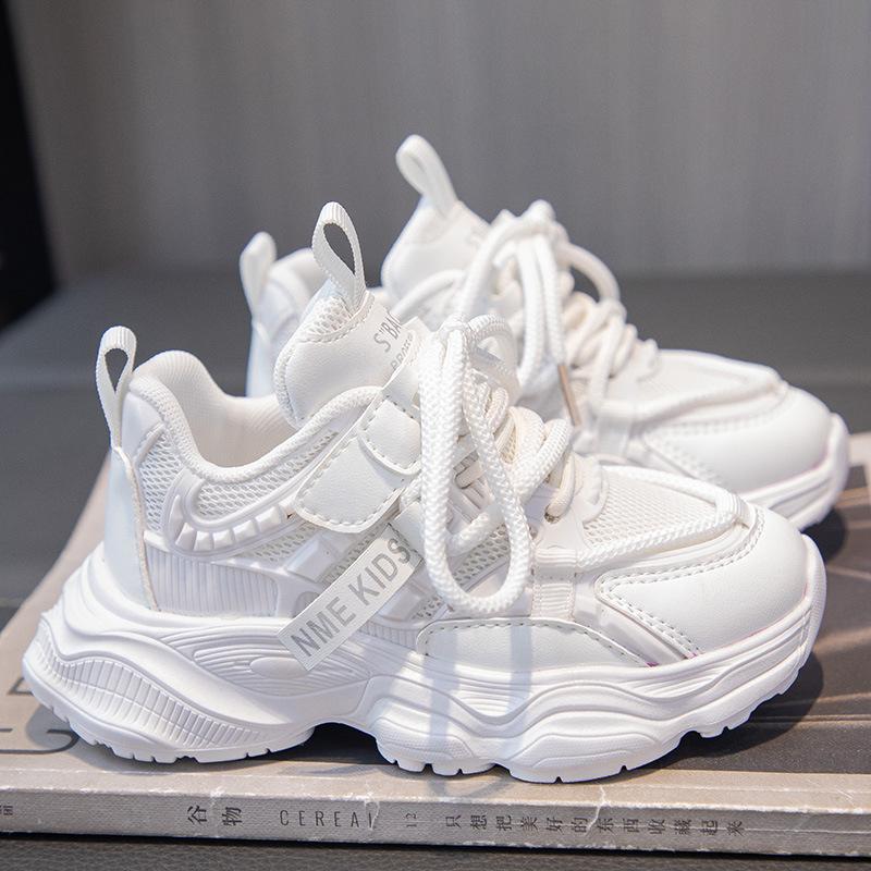 Girls Shoes Mesh Breathable Sneakers Spring and Summer New Children's Casual Running Shoes Campus Middle and Old Children's Dad Shoes