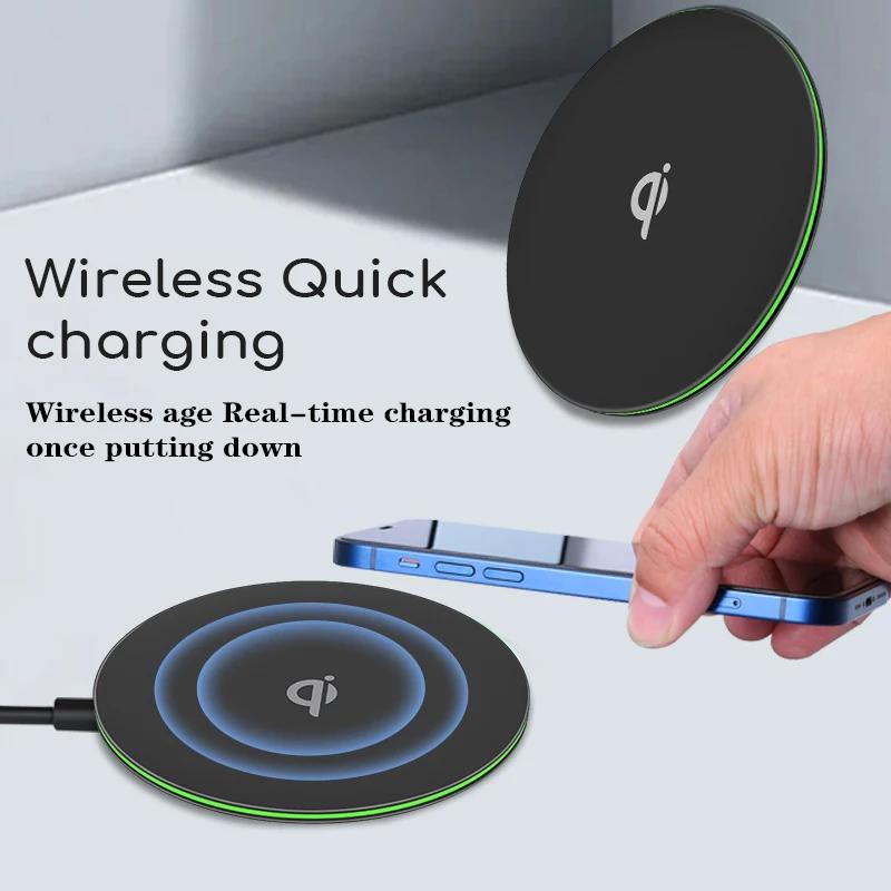 LED Light Qi 15W Wireless Charger Station Phone Charge Pad Stand For iPhone 16 15 14 13 12 Pro Max AirPods 4/3 Pro Fast Charging