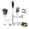 H11 Fog Light Harness Socket With LED Indicator Switch Automotive Relay Portable
