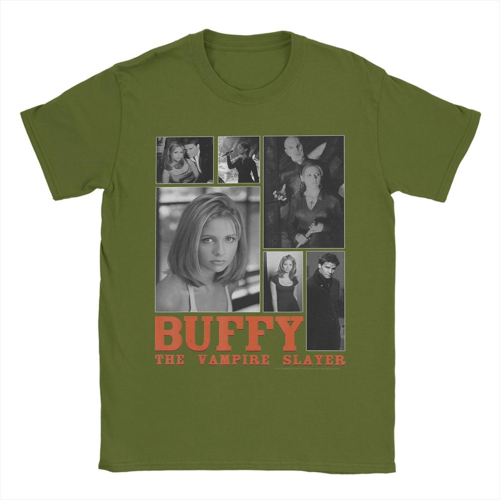 Buffy the Vampires Slayer T Shirt for Men Cotton Fun T-Shirt Round Collar Tees Short Sleeve Tops Birthday Present