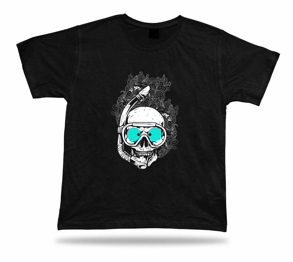 Skelett Schnorchelausrüstung Moster Floral tolles T-Shirt Design besonderes Geschenk T-Shirt