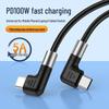 Dual Elbow PD100W 5A Fast Charging USB-C To C Cable for MacBook Pro and Gaming Devices