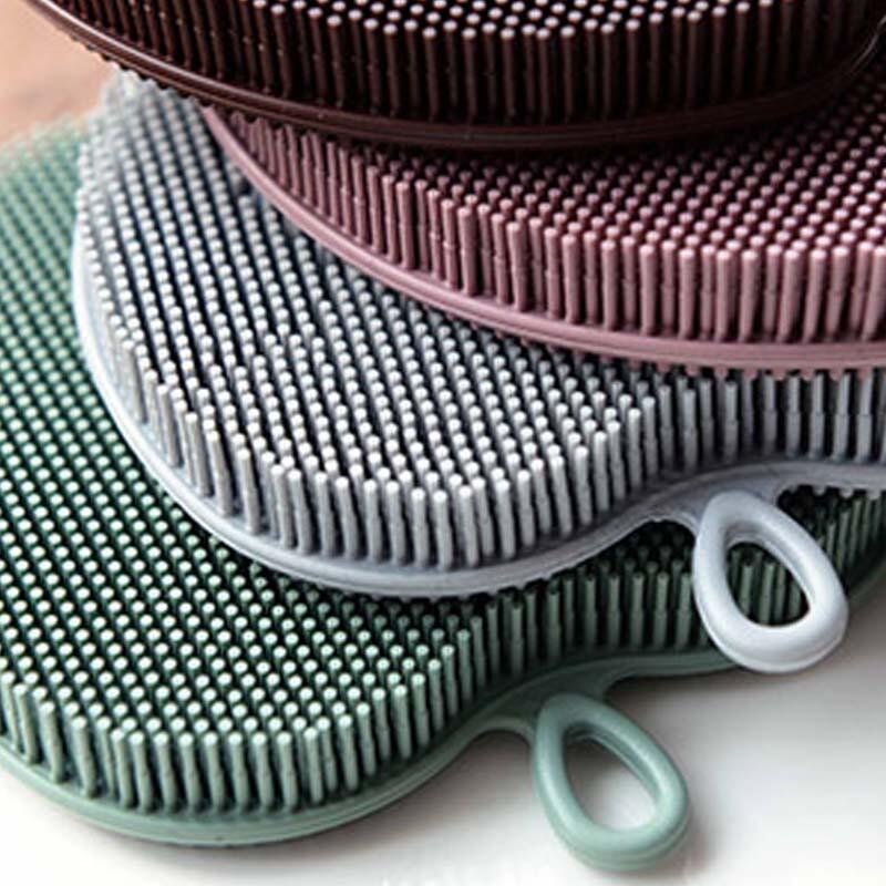 Domestic silicone apple dishwashing sponge (color sent randomly)