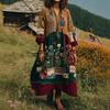 European and American new shirts, dresses, bohemian vacation style pendulum skirts, printed dresses
