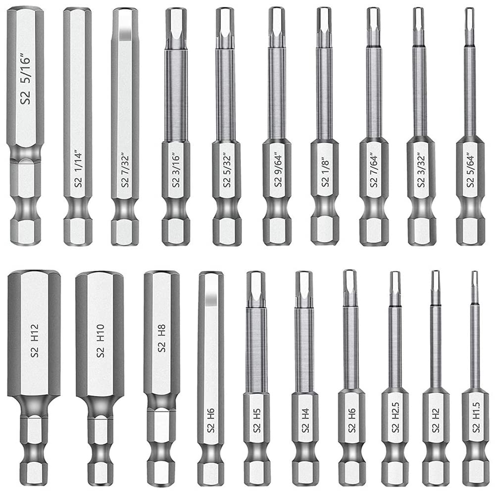 Bestgle Screwdriver Bit Hex Wrench Hex Hex Bit 60mm Hex Precision Magnetic Torx Screwdriver Repair Hexagon Bit Holder for Screw Tightening Impact and