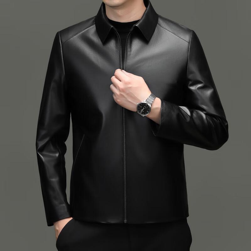 

Мужская кожаная куртка с лацканами Eliten в стиле business casual 3XL