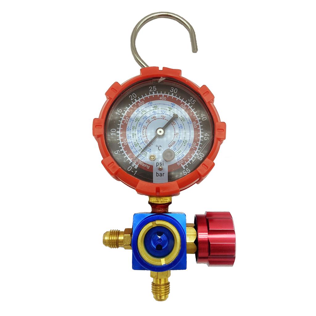 Air Conditioner Refrigerant Low and High Pressure Gauge for R410A R134A R22 R404A A/C Diagnostic Refrigerant Charging Tool