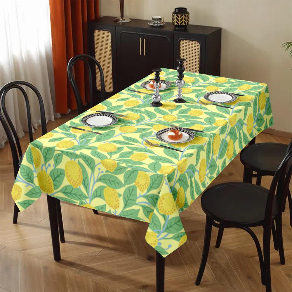 Vikama Light Luxury Lemon Pattern Manteles De Mesa Kitchen Table Tablecloth Party Holiday Decoration Vintage Home Decoration