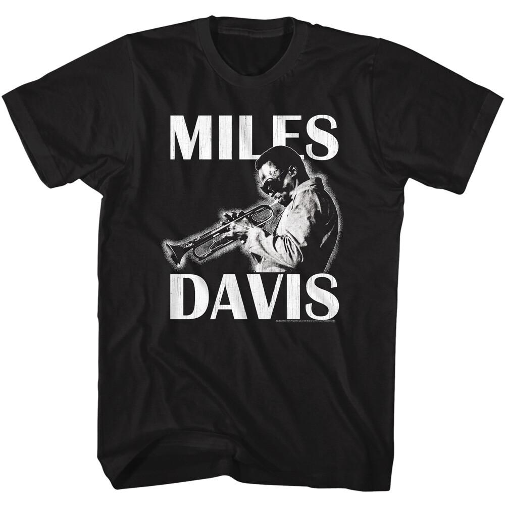 

Miles Davis Mens T-Shirt Music Festival American Trumpeter Jazz Black Cotton Unisex T-Shirt L