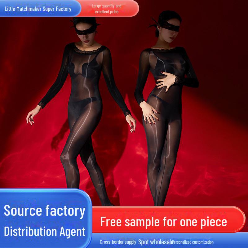 2024 New Tearable Transparent Lingerie: Sexy Crotchless Uniform for Passionate Bedtime Tease