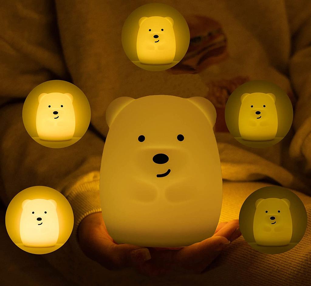 Silicone Night Lamp Teddy Bear LED RGB