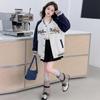 Girls' Spring/Autumn 2026 Casual Baseball Jacket - Stylish Medium & Large Children's Top Trendy Wear