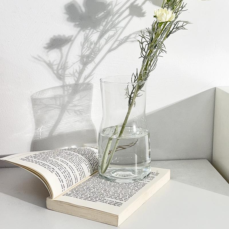 Ins Modern Glass Flower Vases for Centerpiece Table Home Indoor Desk Decor Boho Style Flower Vase for Wedding Housewarming Gift