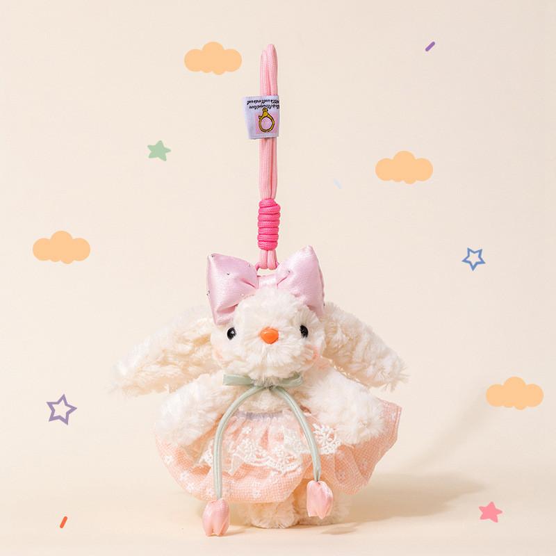 Rabbit Drooping Ear Plush Toy Soft Filled Doll Backpack Pendant Gift Keychain