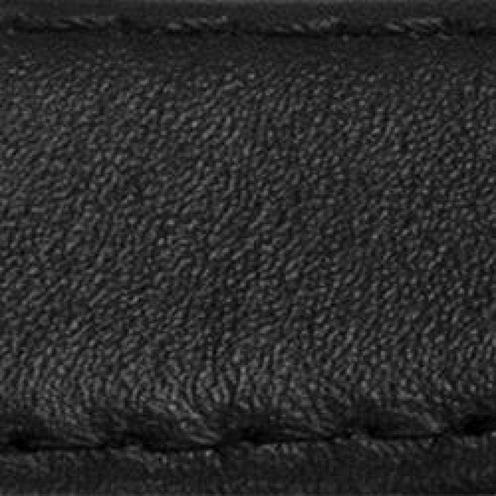 Bracelet montre - MY-MONTRE - 20mm lisse - cuir de veau - noir - tailles XL/XXL