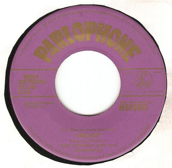 7inch Record RON GOODWIN & HIS ORCHESTRA - The Theme From The Film "Limelight" MSP6035 Parlophone 1953 UK Jazz Used