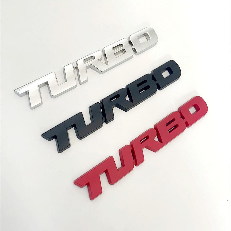 3D Metal Turbo Sticker For Car Fender Trunk Decal Badge For Renault Subaru Toyota Jeep SAAB Turbo Emblem Letters Accessories vus9