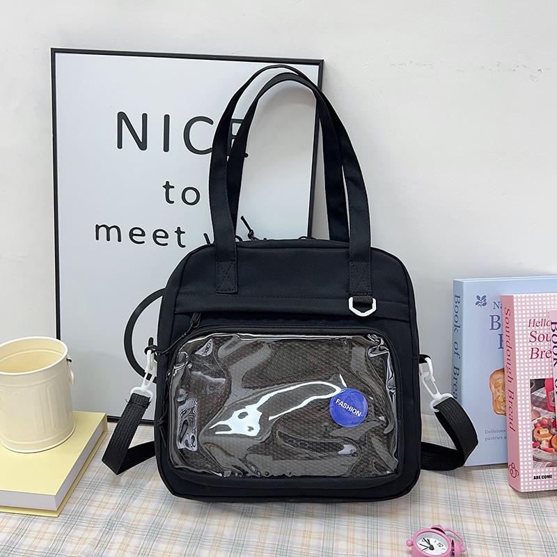 New Fashionable and Cute Bag Single Shoulder Transparent Messenger Bag Large Capacity Casual Women's Bag Student Women's Handbag