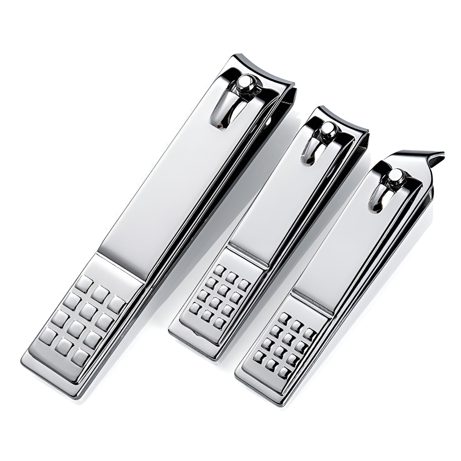 

3 шт. Острые кусачки для ногтей из нержавеющей стали, дорожный набор, кусачки для ногтей с длинной ручкой для мужчин и женщин серебряный