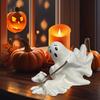 Unique Ghostly Walking Dog Statue Resins Crafts Figurine Ornament for Halloween Festivals Home and Garden Decoration