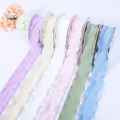 10Yards Handmade Frayed Linseed Ribbon Hair BowKnot Sewing Craft For Wedding Invitation Wrapping Bouquets Birthday Party Decor