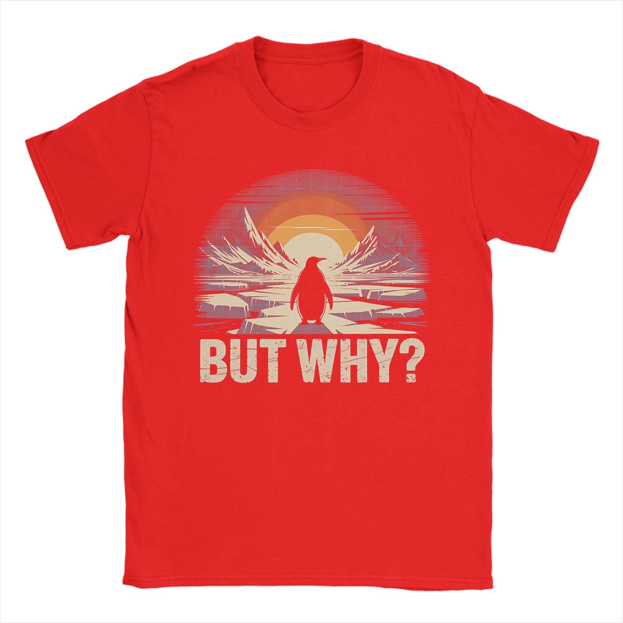 

Penguin But Why Mountains Modern Artwork T Shirt Unisexs Y2K Fun Cotton T Shirts Summer Comfortable Fashion Tee Shirt Plus Size S