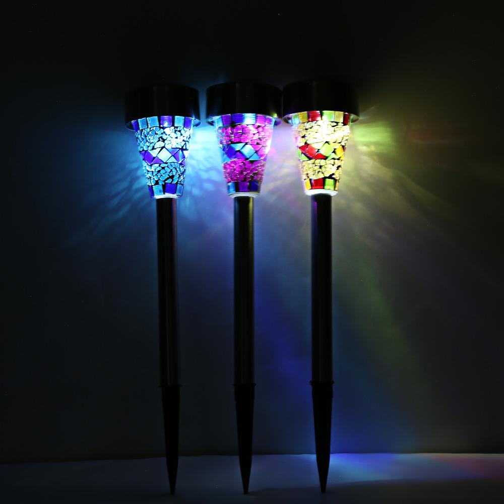 3pcs Outdoor Solar Power Mosaic Led Stainless Steel Garden Lawn Lamp At A Low S On Joom E Commerce Platform 3pcs Outdoor Solar Power Mosaic Led, Blue Mosaic Solar Garden Lights
