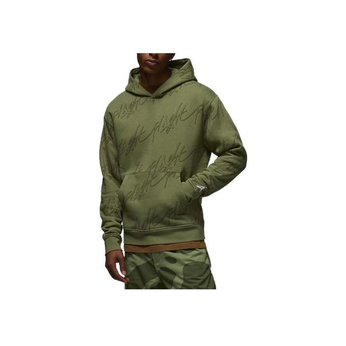 

Мужская толстовка с капюшоном Jordan Essentials с буквенным принтом оливково-зеленого цвета FB7318-340 XL