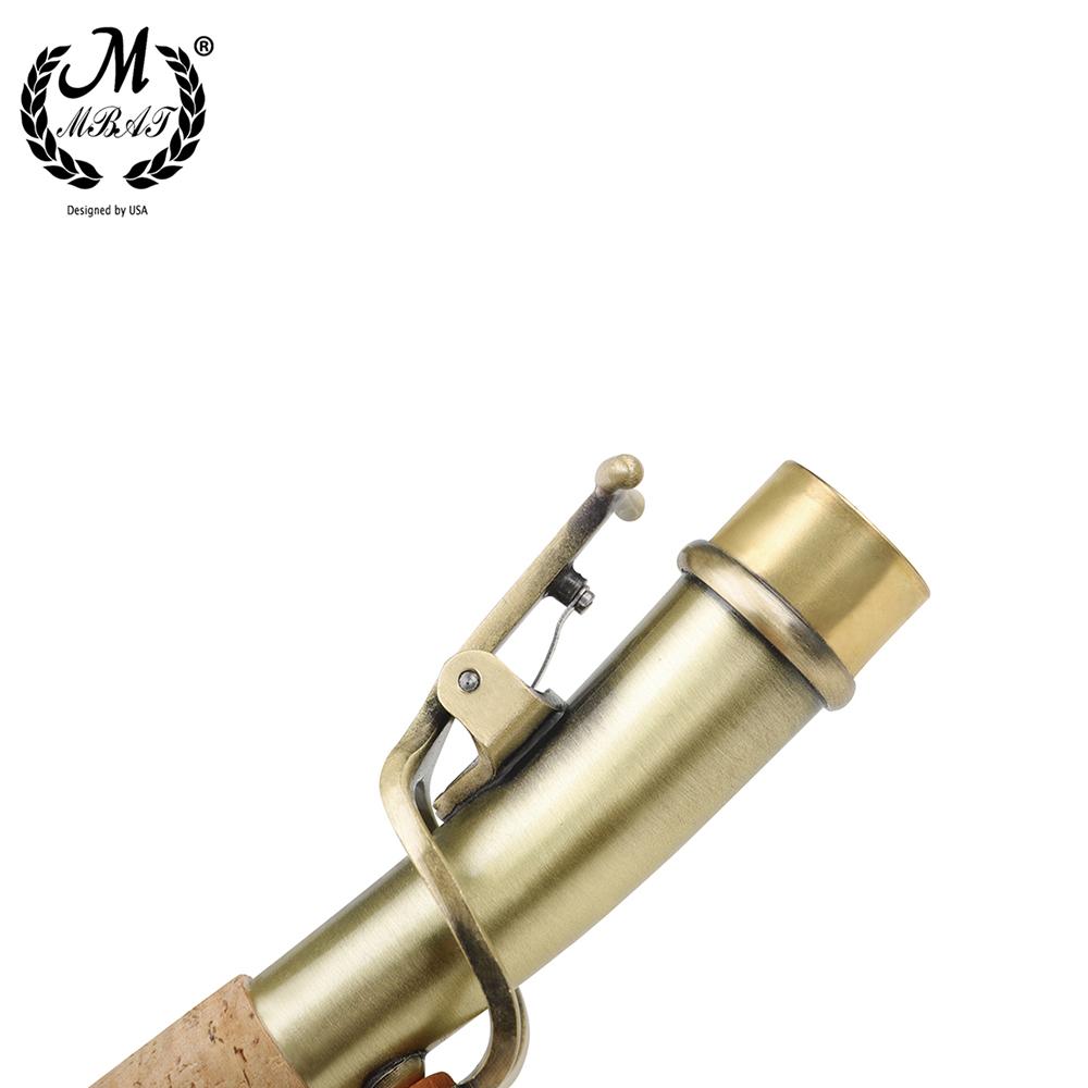 M MBAT 2Pcs Soprano Saxophone Bend/Straight Neck Kit Brass 16.7 mm Replacement Saxophone Neck Woodwind Parts & Accessories