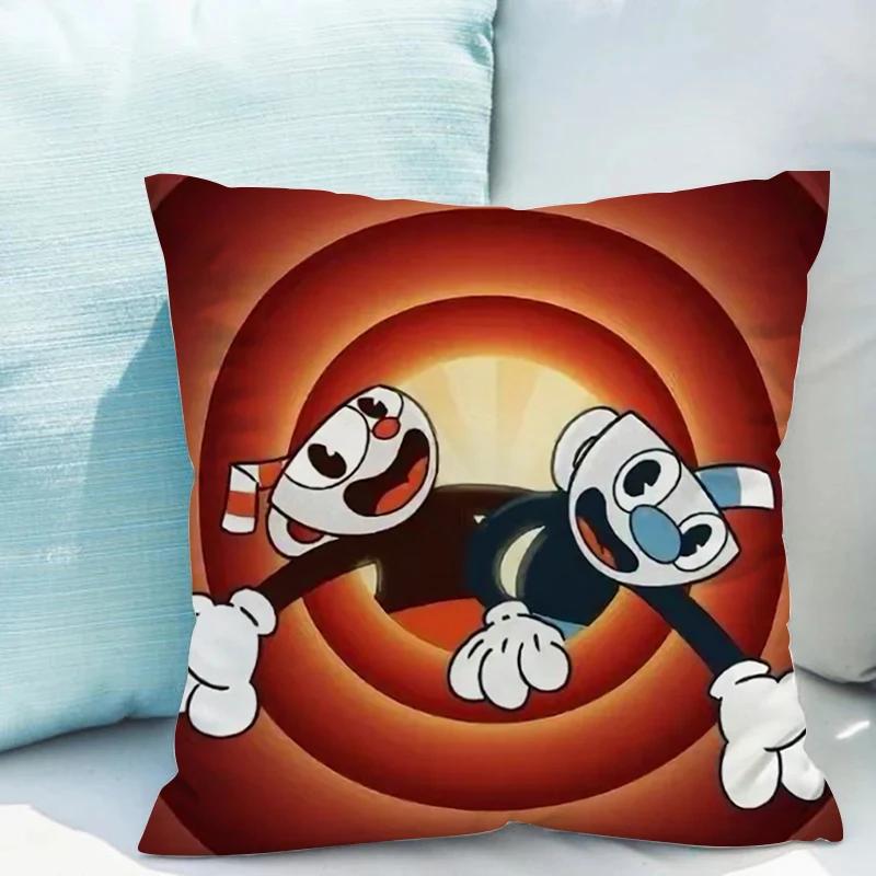 Cushion Covers 45x45 C-cuphead Ornamental Pillows for Living Room Pillowcase 40*40 Fall Decor Lounge Chairs Body Pillow Cover