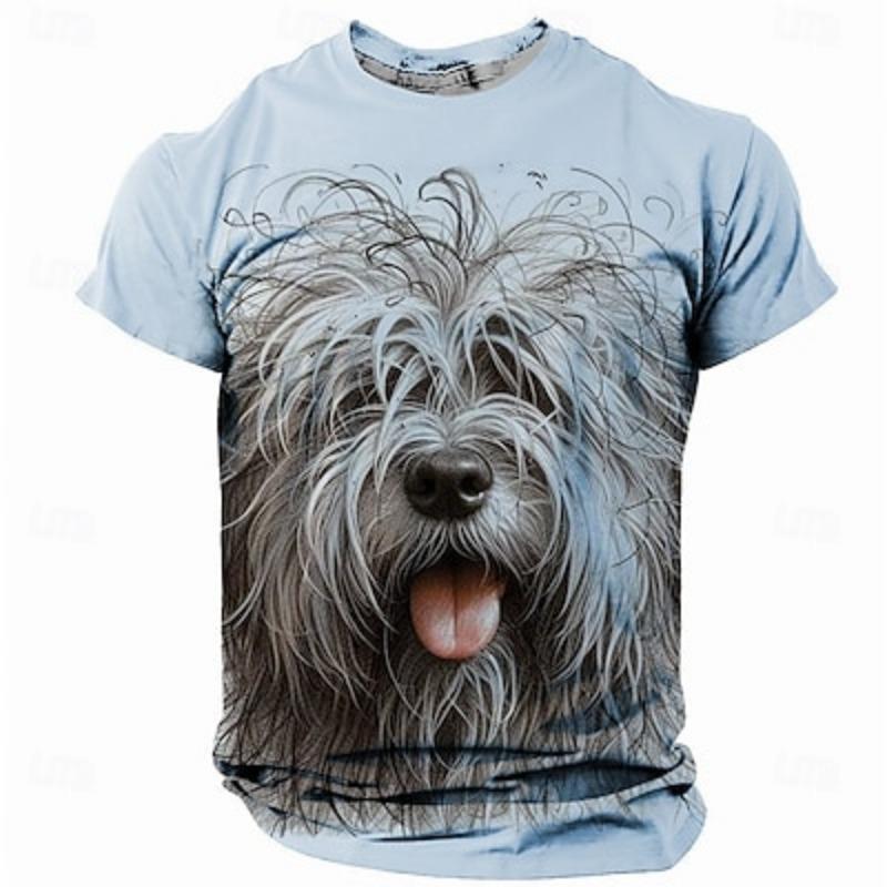

Футболка мужская с принтом Dog Funny Retro Vintage Casual 3D, уличная повседневная футболка Bar с коротким рукавом и круглым вырезом, одежда для весны и лета XXL