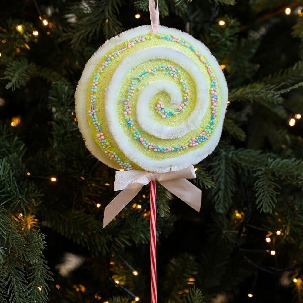 Foam Christmas Lollipop Pendant Colorful Lollipop Branches Fake Lollipop Models  Kids Favor