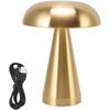 Lampe champignon AIMOONSA rechargeable 3W — tactile, 3 températures, or, Ø16×H21 cm