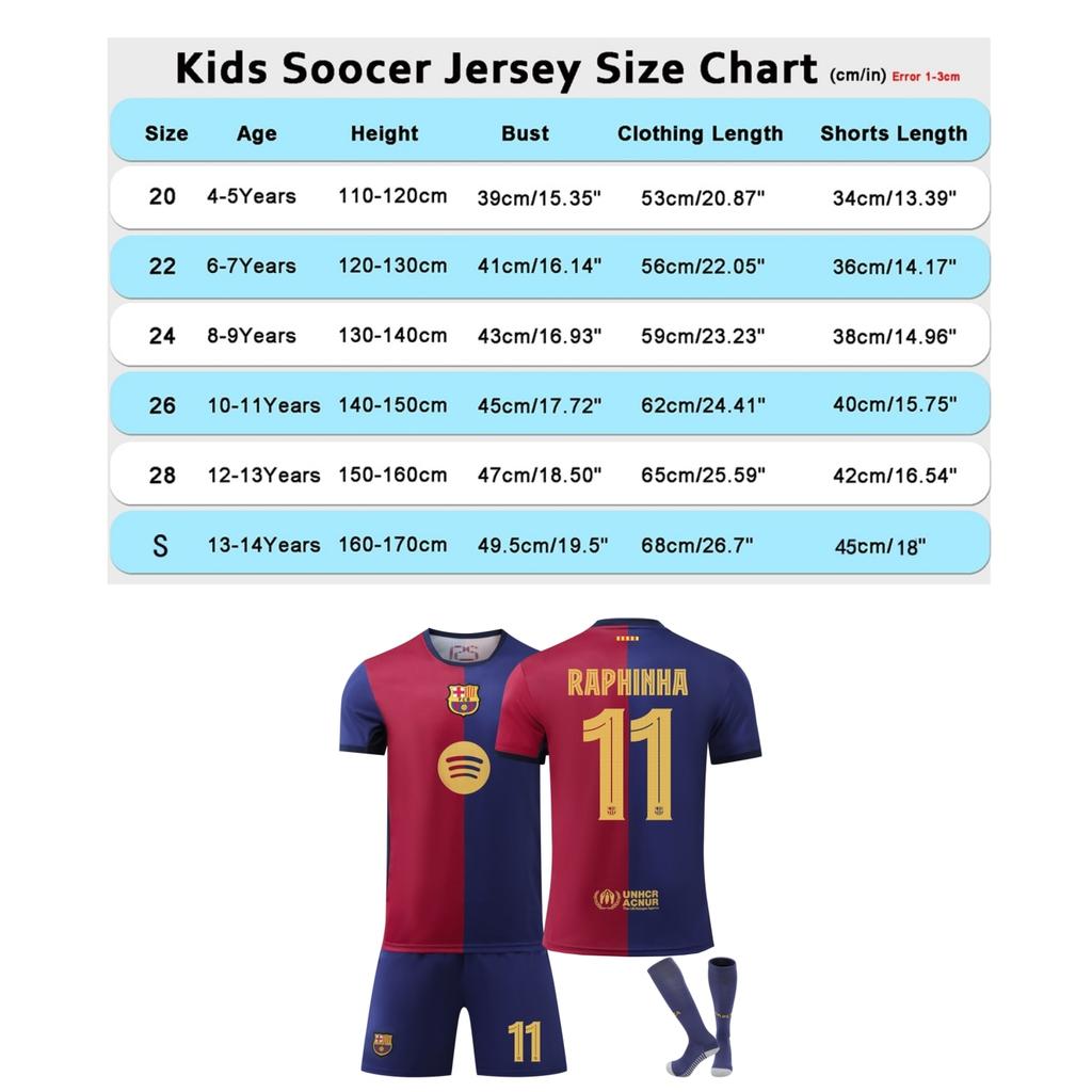 Barcelona Raphinha Dětský Fotbalový Dres Sportovní Vybavení YSHT Modrý