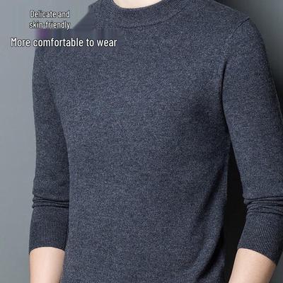 Pull de base en tricot de laine à col rond pour homme Hengyuanxiang HYXJ1063