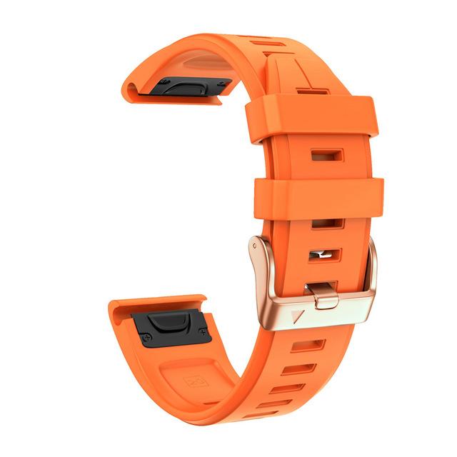 Replacement Silicone 20mm Watch Band For Garmin Fenix 6S 6SPro 5S Plus 7S Pro Wristband Quickfit Rose Gold Buckle Bracelet Strap