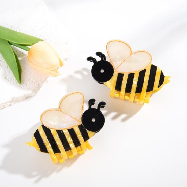 Honeybee Claw Clip for Adult Kids Hair Claw Clip Strong Hair Grip for Hairstyle Ponytail Holder Girl Lovely Hair Decors