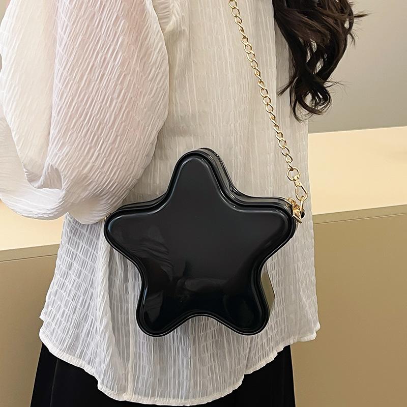 New Product Personality Simple Solid Color Little Star Box Bag Women's Fashion Versatile Cute Chain Messenger Change Bag