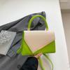 Luxury Light Splicing Contrasting Color Crossbody Bag With Buckle Magnetic