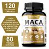 Capsule cu extract de Maca, cu piper negru adăugat pentru a spori absorbția, a echilibra hormonii, a crește energia și a îmbunătăți starea de spirit.