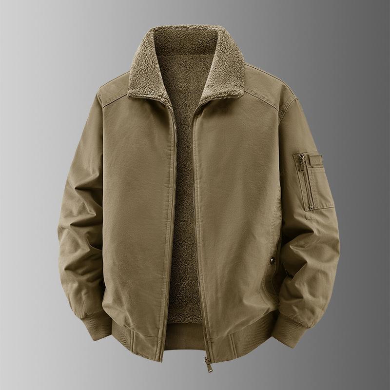 Winter Baumwolle Locker Revers Werkzeug Herrenjacke Winter Verdickt Bomberjacke Herrenkleidung Lässig Und Warm