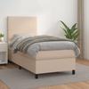 Vidaxl Letto Continentale Con Materasso, Cappuccino, Ecopelle 90X200 Cm