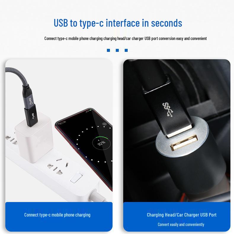 USB 3.1 Type-A Male to Type-C Female Adapter for Apple Devices