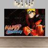 Cartoon Naruto Shinobi Banner Cool Konoha Design for Youth Boys Birthday Baby Shower Photo Background Wall Hanging Decor 124
