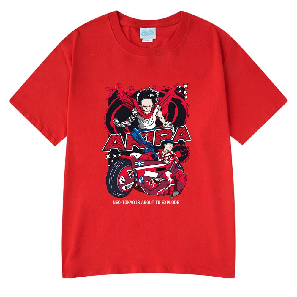 Anime Akira T Shirts 90s Japanese Unisexga Shotaro Kaneda Shima Tetsuo T-shirt Unisex Women Funny Clothing Fashion Cotton Casual Tees S