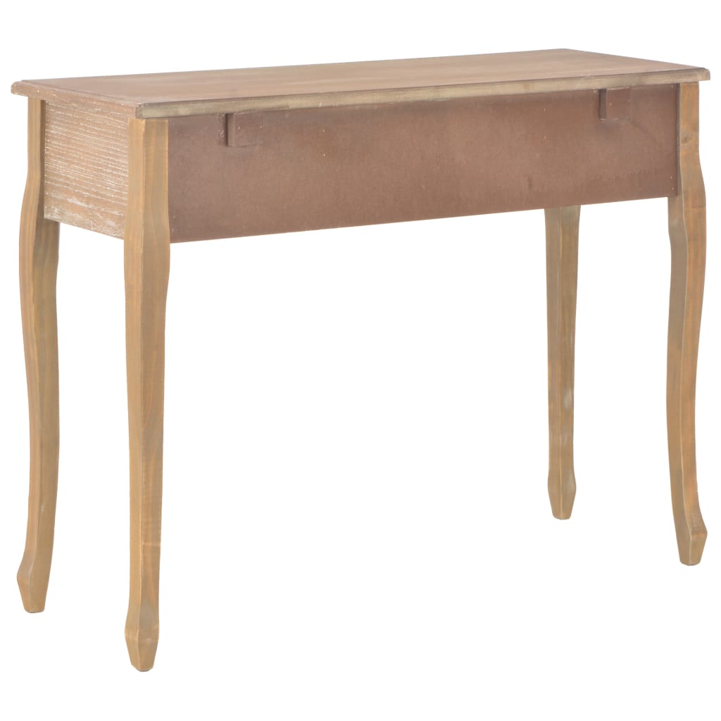 Dressing Table Console Table with 3 Drawers Brown